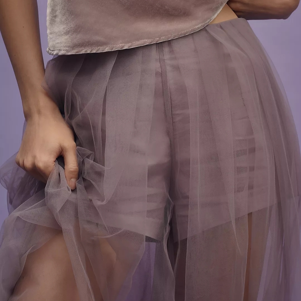 NWT By Anthropologie Tulle Balloon-Leg Pants - Picture 2 of 4